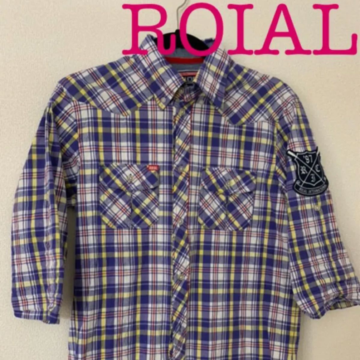 80 ROIAL  ロイアル　メンズ　M  七分袖　シャツ