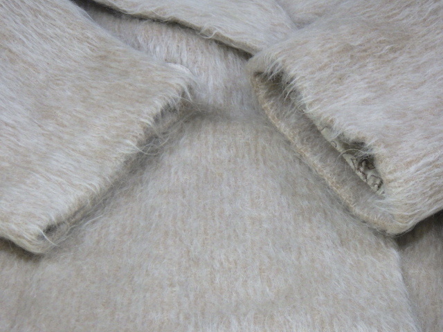 z1F152Z- m イングランド製 ウールコート All Pure Wool 丈約93㎝ ベージュ_画像5