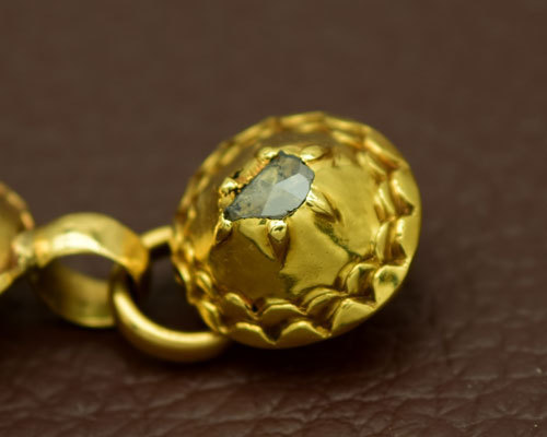  античный бриллиант Gold Cross подвеска head 