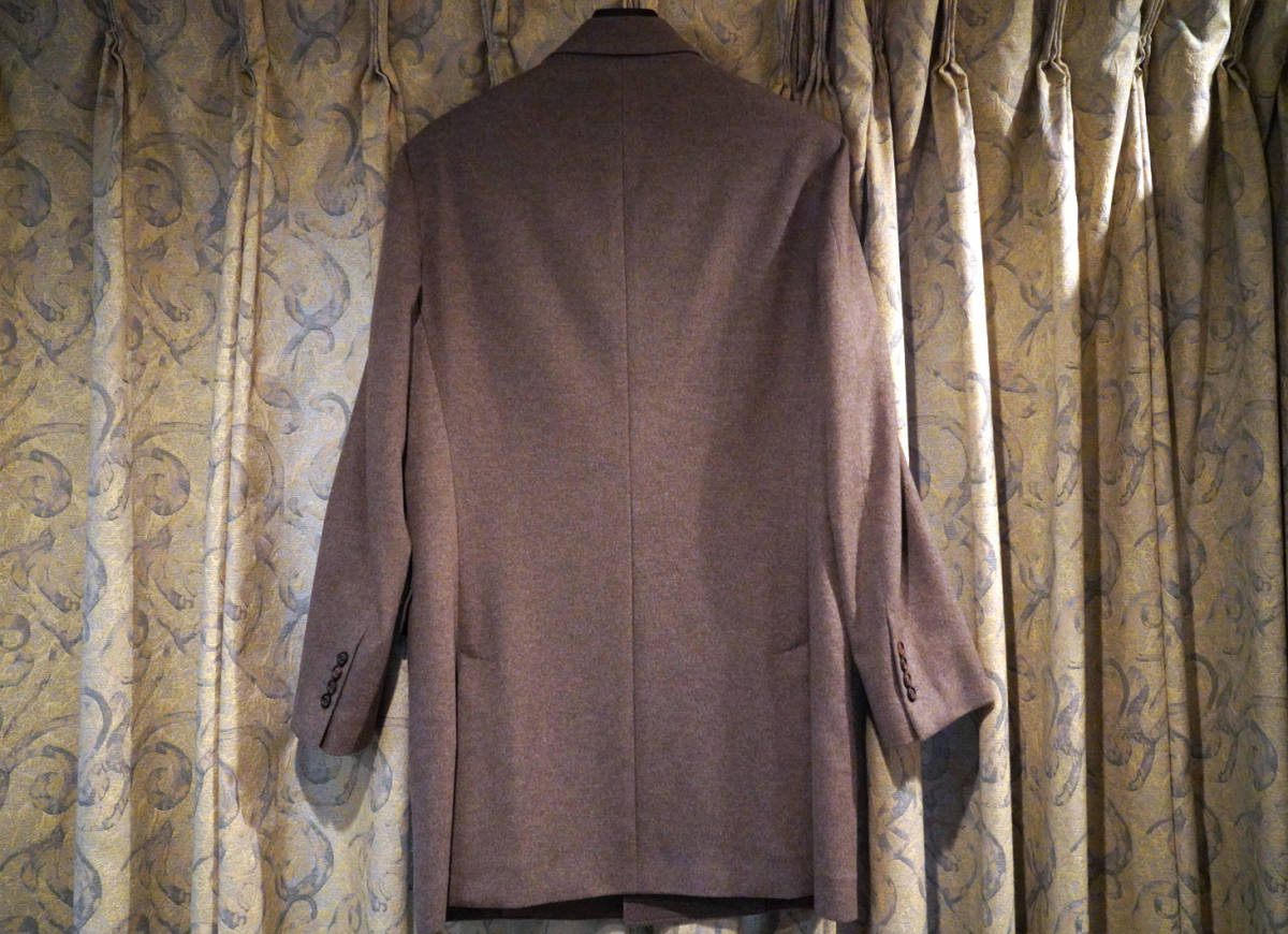 未使用品 ★ ブルネロ クチネリ BRUNELLO CUCINELLI カシミア100％ グレージュ チェスターコート (50) ★ シングル コート ☆ 定価86.9万_画像2