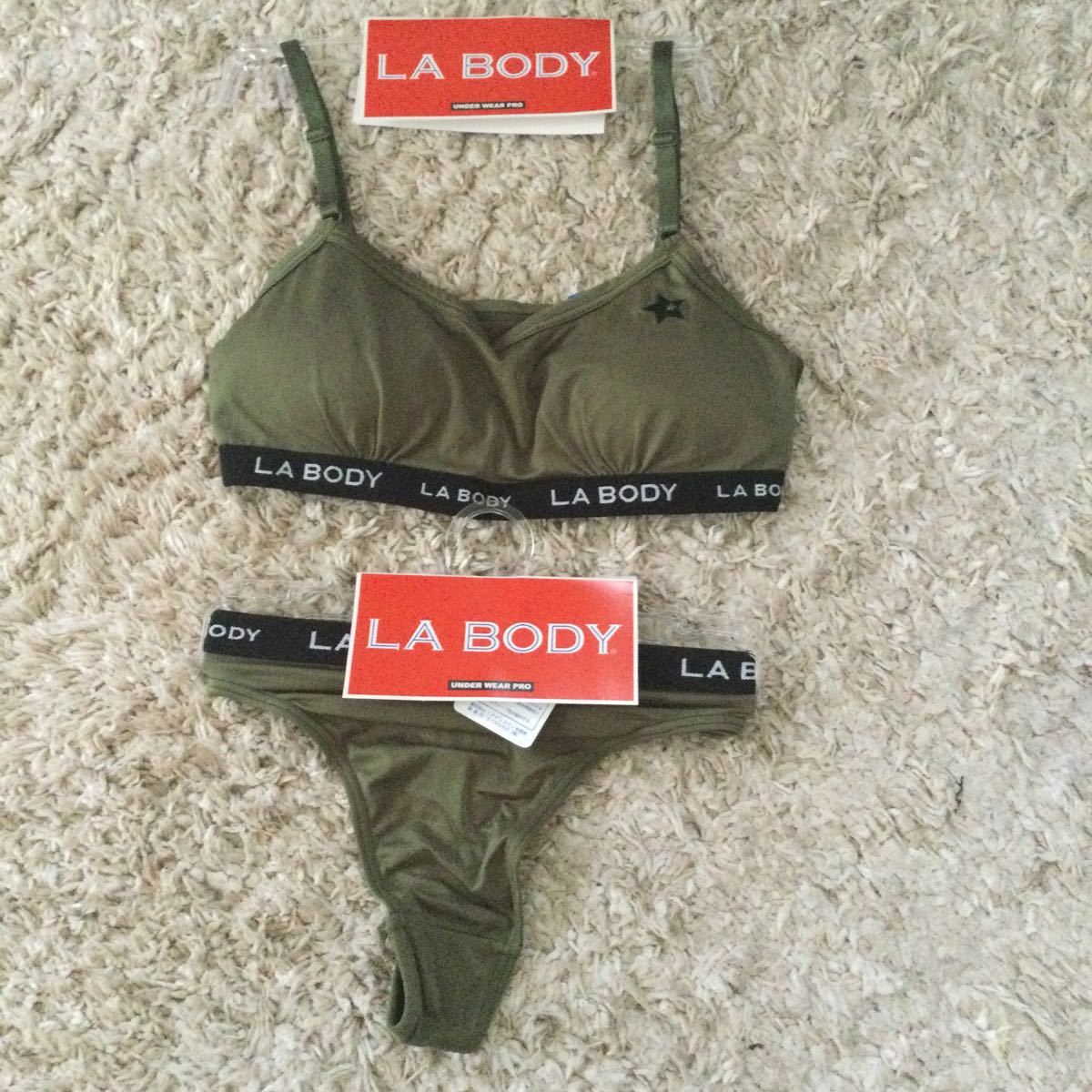  super value exhibition LABODY Lady\'s adult sport Lingerie reset M size khaki tag equipped unused goods 