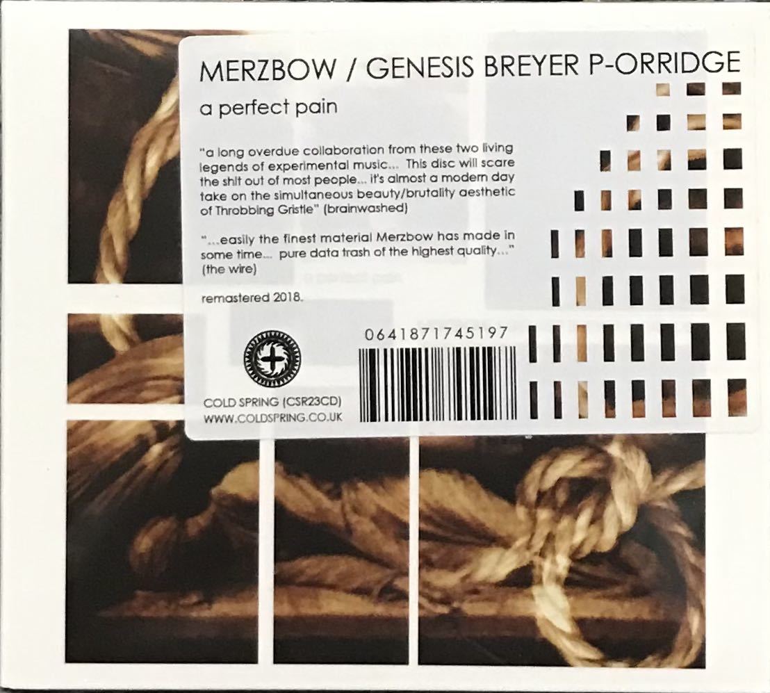 【 Merzbow Genesis P-Orridge A Perfect Pain 】メルツバウ 秋田昌美 ノイズ インダストリアル Throbbing Gristle Noise Industrial TG_画像1