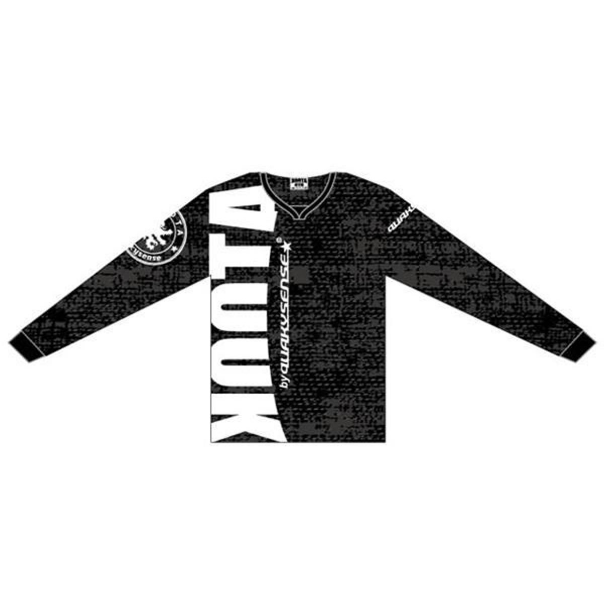【人気商品！】 KOOTA　クエーキーセンス　キッズ用　RACEクールシャツ　長袖　ブラック　110サイズ　レターパックライト発送370円対応品 ウエア