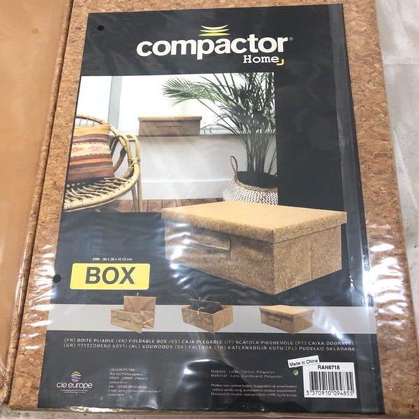 compactor Box ボックス 箱 100% コットン 38x26xH13 cm 2個 まとめ売り 格安 訳アリ Fa-266_画像2