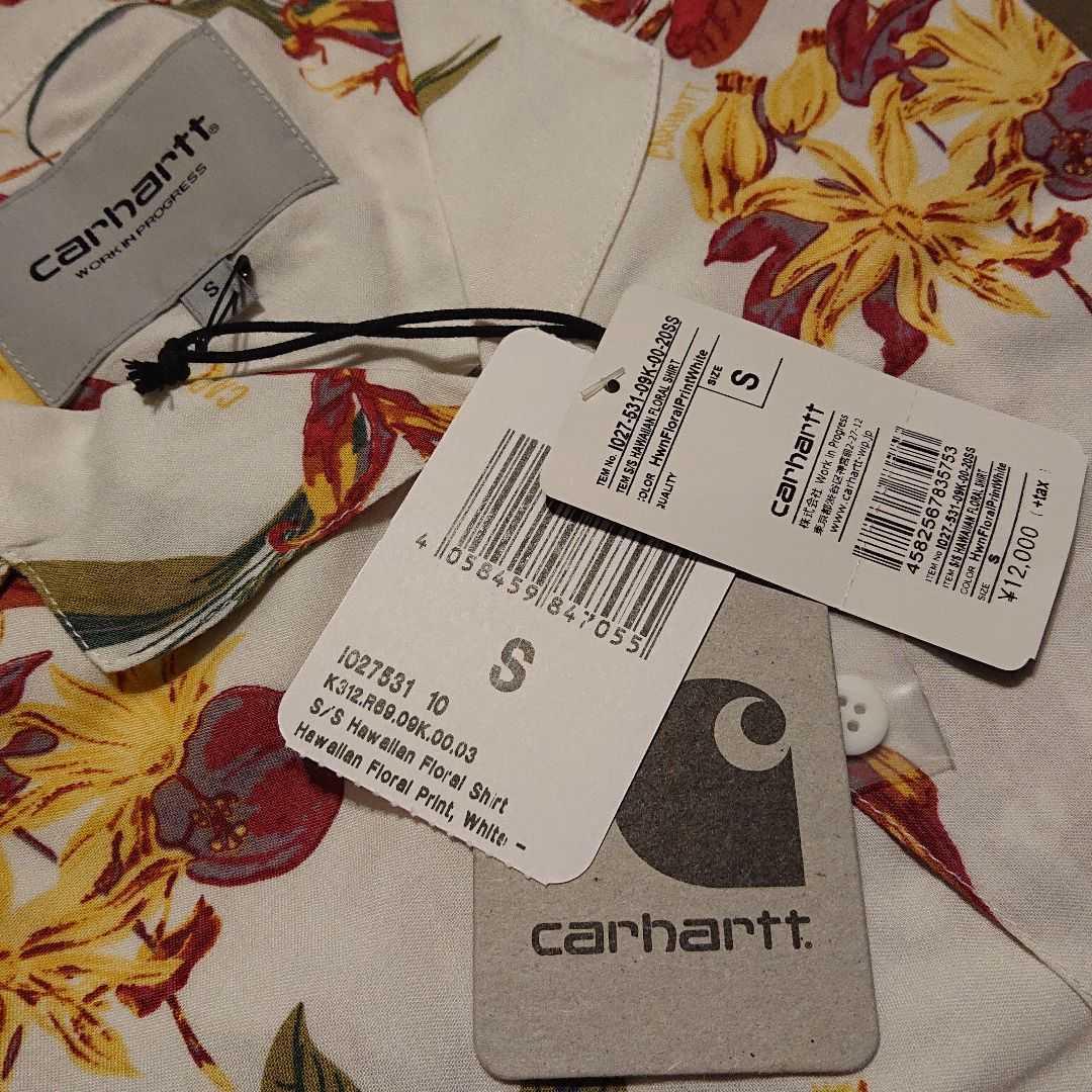 CARHARTT カーハート wip hawaiian floral ハワイアン シャツ フローラル S アロハシャツ SHIRT HAWAII シャツ 花柄 アロハ 新品 送料無料_画像7