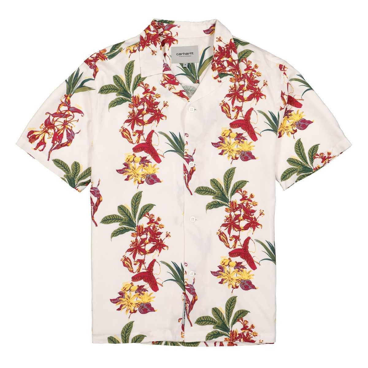 CARHARTT カーハート wip hawaiian floral ハワイアン シャツ フローラル S アロハシャツ SHIRT HAWAII シャツ 花柄 アロハ 新品 送料無料_画像1