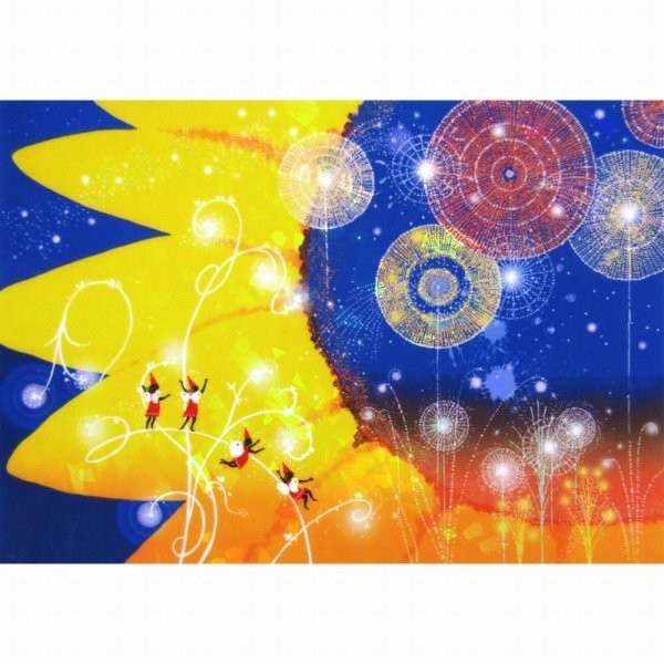 ☆吉岡浩太郎『光の国・太子（ブラウン）』クリスタルプリント 絵画
