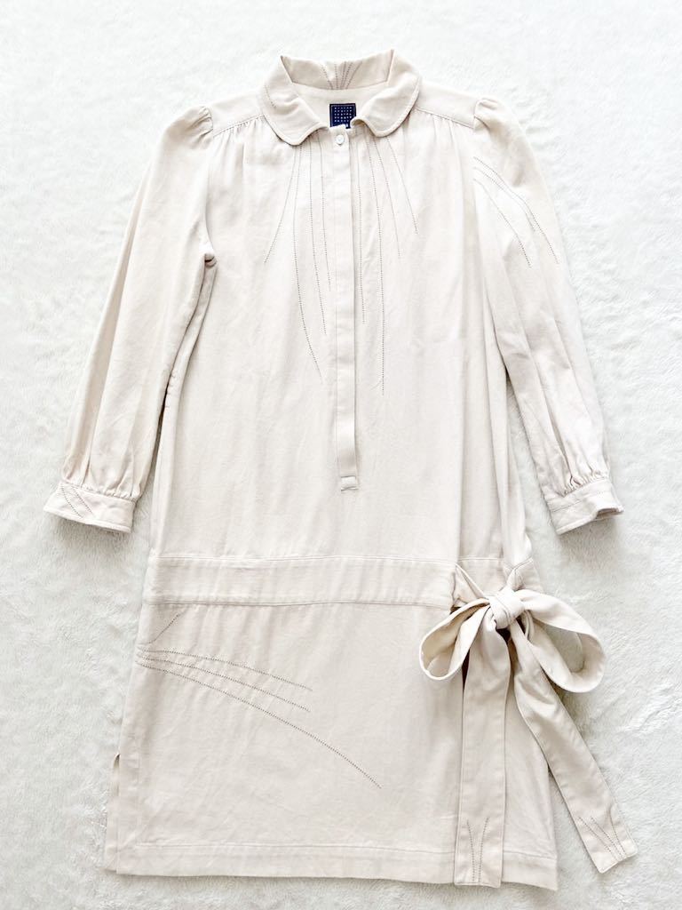 mina perhonen line チュニック ワンピース 長袖 ナチュラル レース