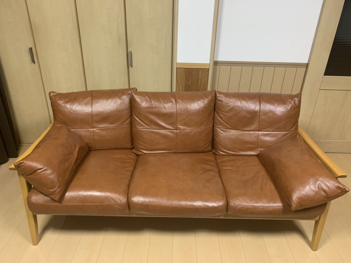 愛用 Cognac Leather Sofa Kasrup KEYUCA 3.0P/3人掛け コニャック