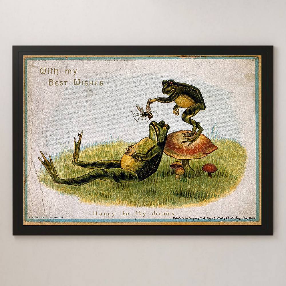 ヤフオク カエルのいたずら ビンテージイラスト 光沢 ポス ヤフオク カエルのいたずら ビンテージイラスト 光沢 ポス
