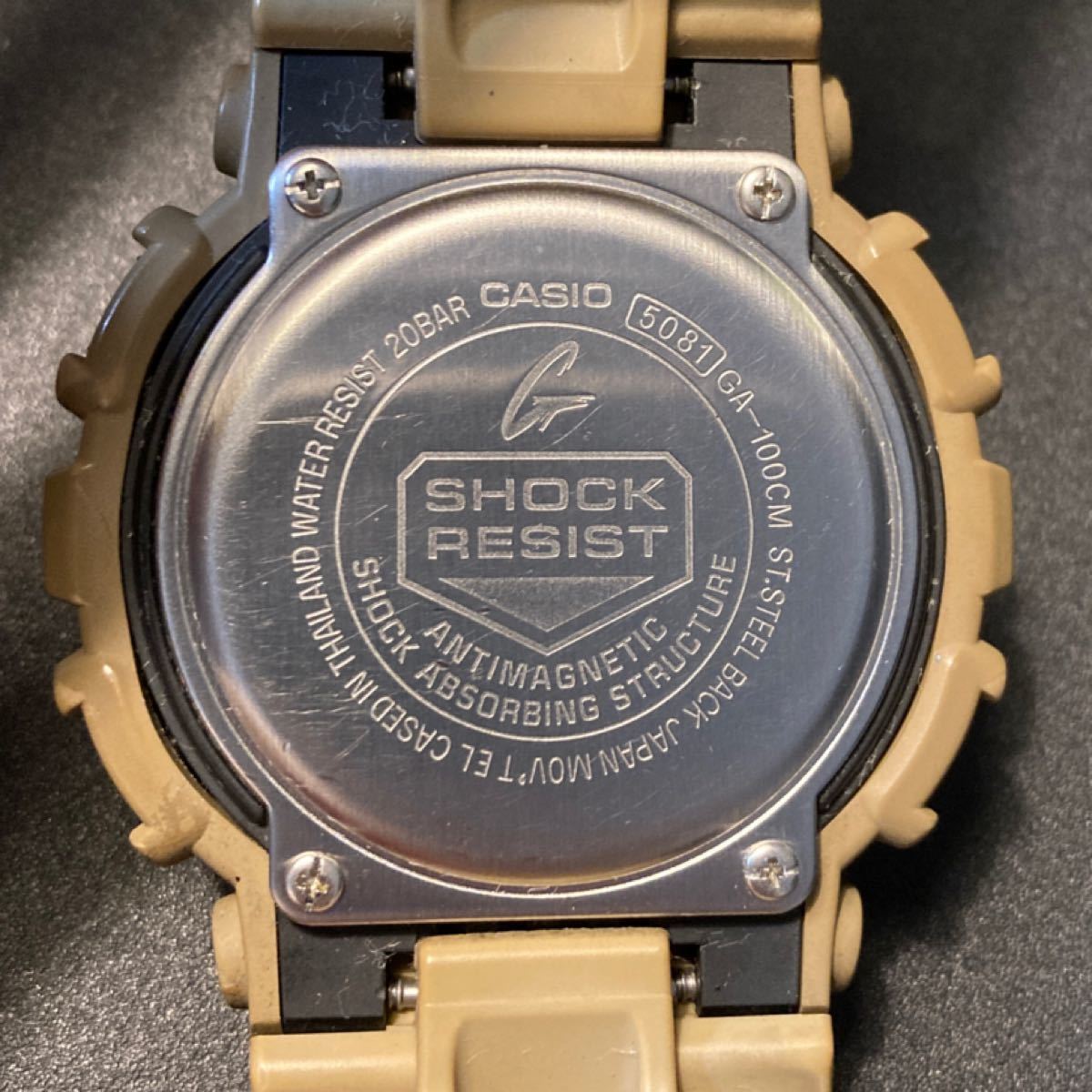 【電池新品】CASIO G-SHOCK GA-100CM 迷彩柄 サバイバルデザイン デジタル アナログ 腕時計