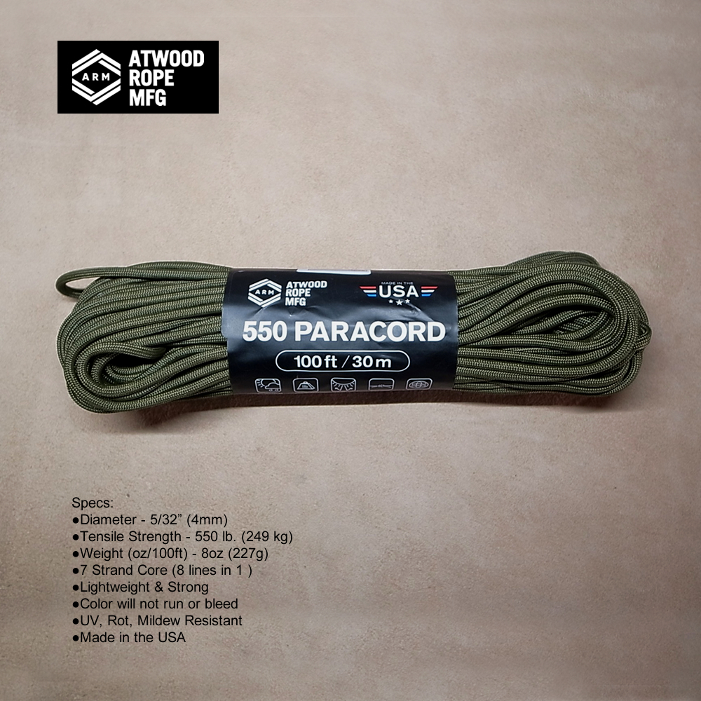 ネイビーアットウッドロープ マスクストラップ-/ ATWOOD ROPE MFG. 550 PARACORD- NAVY_画像7