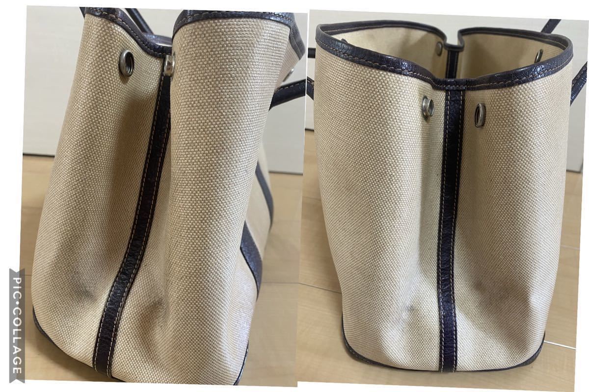 美品☆HERMESエルメス ガーデンパーティーPMトートバッグ トワル