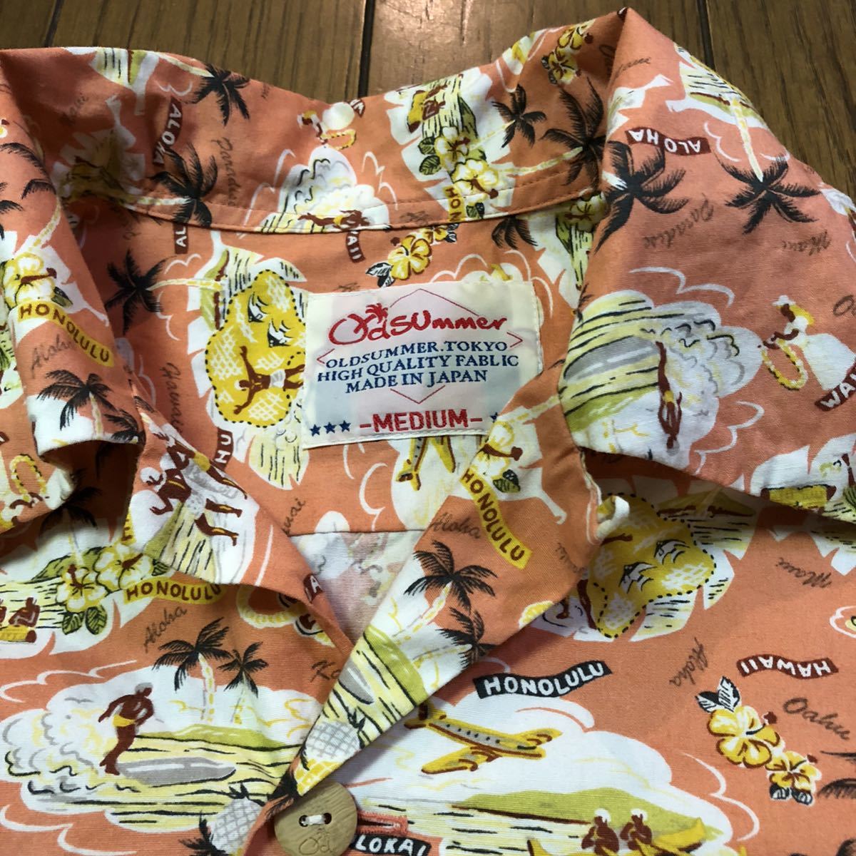 Mサイズ old summer (オールドサマー)古着半袖アロハシャツ さ Mサイズ old summer (オールドサマー)古着半袖アロハシャツ さ