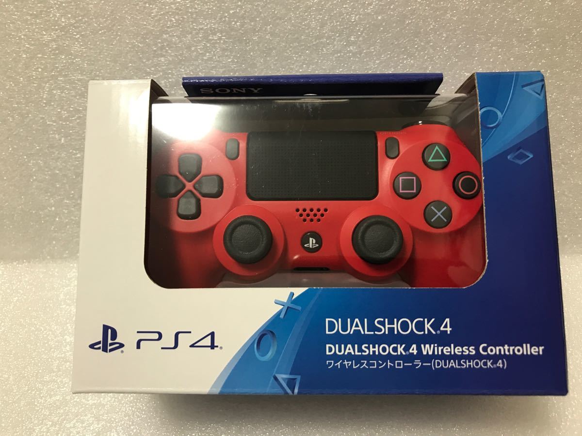 新品未使用 PS4 DUALSHOCK4 マグマレッド 純正品★ PS4コントローラー★デュアルショック4 