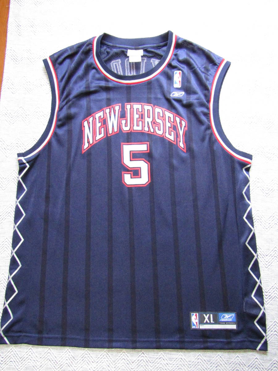 ■美品 NBA NETS KIDD #5 ジェイソン・キッド Reebok リーボック製　ユニフォーム ニュージャージー・ネッツ　バスケ ゲームシャツ