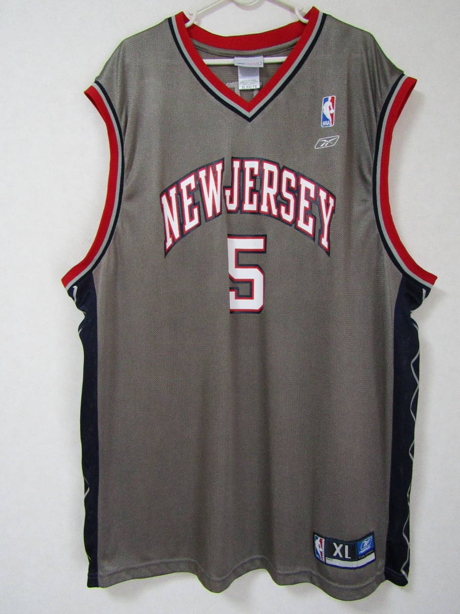 NBA NETS KIDD #5 ジェイソン・キッド Reebok リーボック製 ニュージャージー・ネッツ ユニフォーム バスケ ゲームシャツ