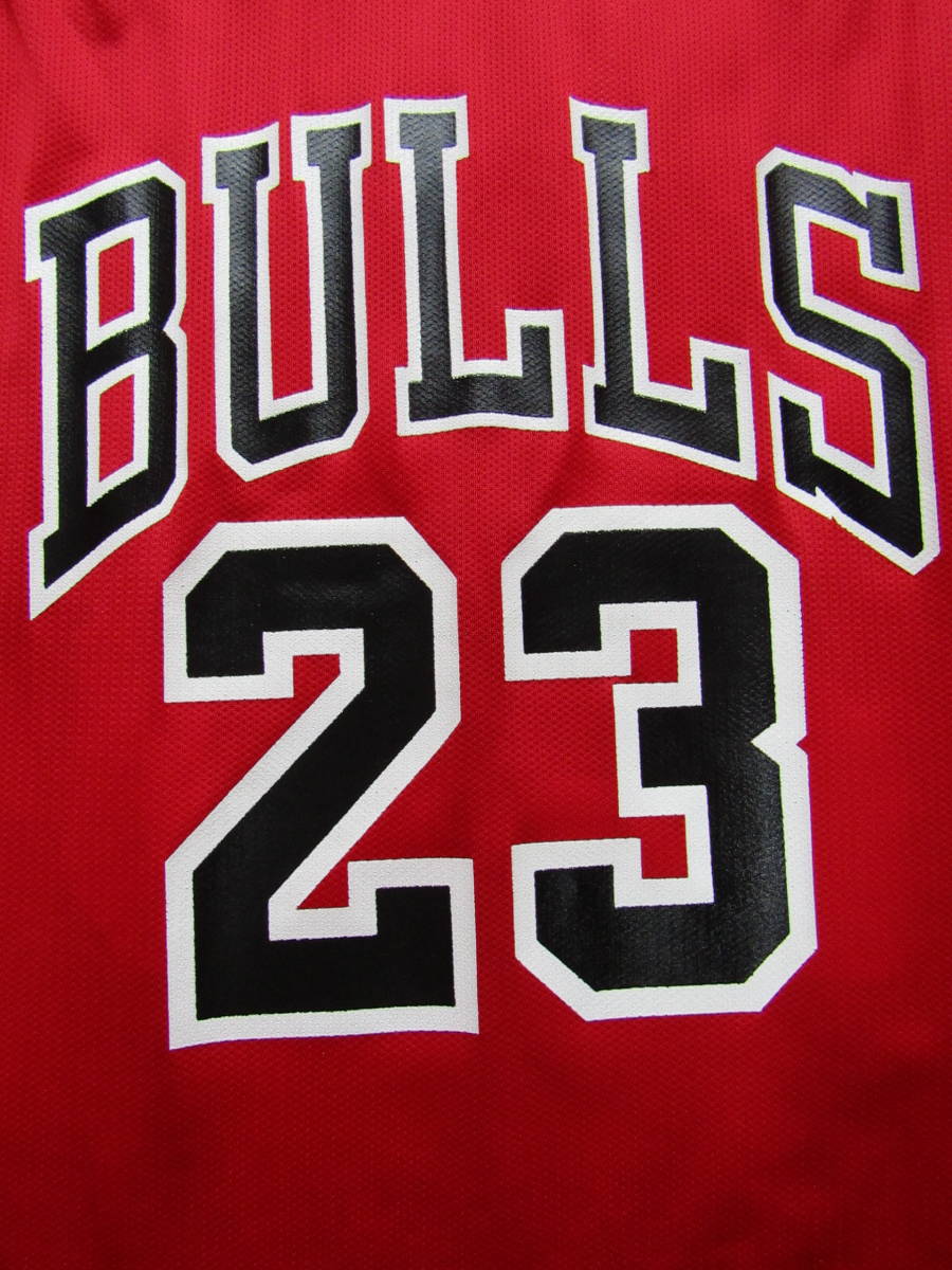 ホワイトレター！ NBA JORDAN #23 マイケル・ジョーダン BULLS Champion チャンピオン製 ユニフォーム シカゴ・ブルズ 当時物 バスケ_画像3
