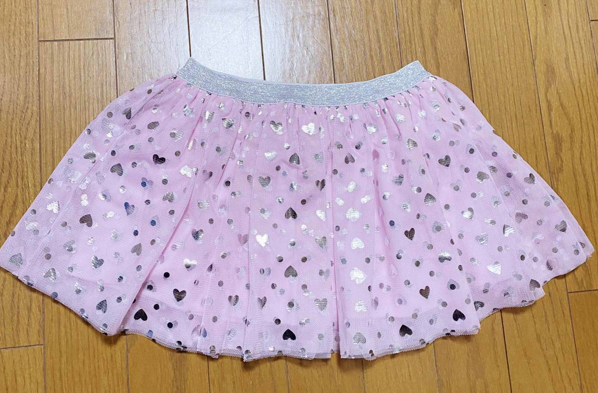  new goods 120 * Disney chuchu skirt attaching top and bottom set 6 pink minnie T-shirt setup dress frill Kirakira girl Minnie