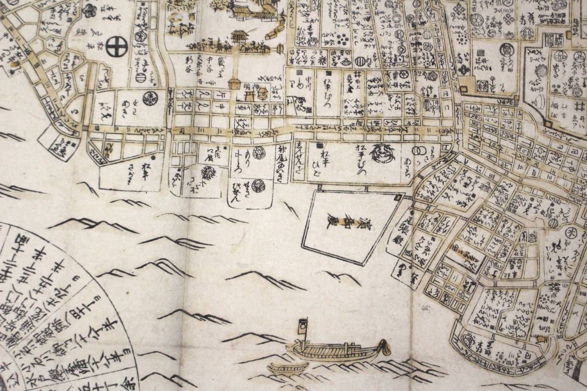 珍品 希少 江戸古地図 安永 江戸時代 木版画 古地図 珍品 希少 江戸古地図 安永 江戸時代 木版画 古地図