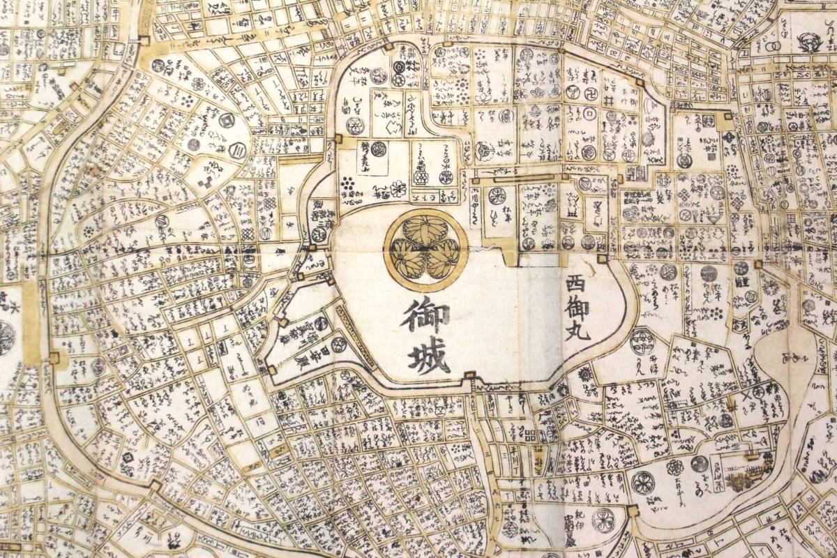 珍品 希少 江戸古地図 安永 江戸時代 木版画 古地図 珍品 希少 江戸古地図 安永 江戸時代 木版画 古地図