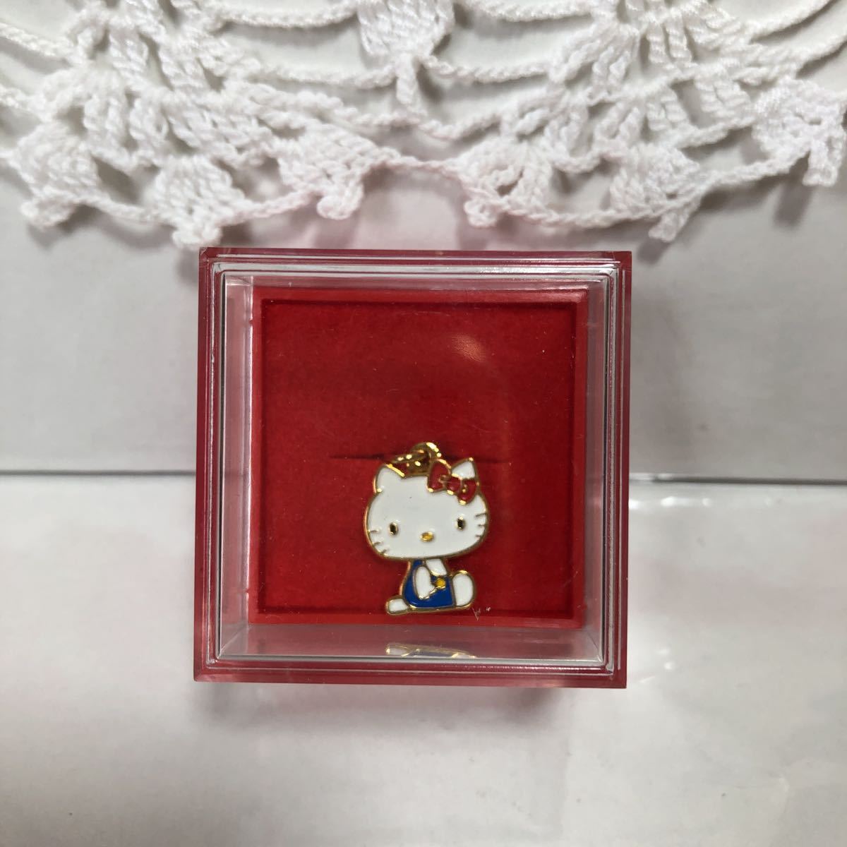  Kitty * Hello Kitty * accessory *2 point set * necklace ring ring * retro that time thing *1999 year * Sanrio *SANRIO* box attaching unused goods 