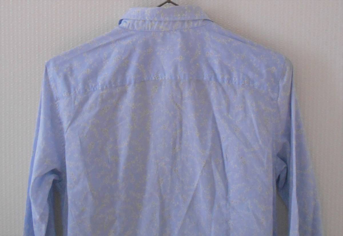 【新品】ユニクロ　レディース　コットンローン　プリントシャツ　Mサイズ　ブルー　綿１００％_画像5