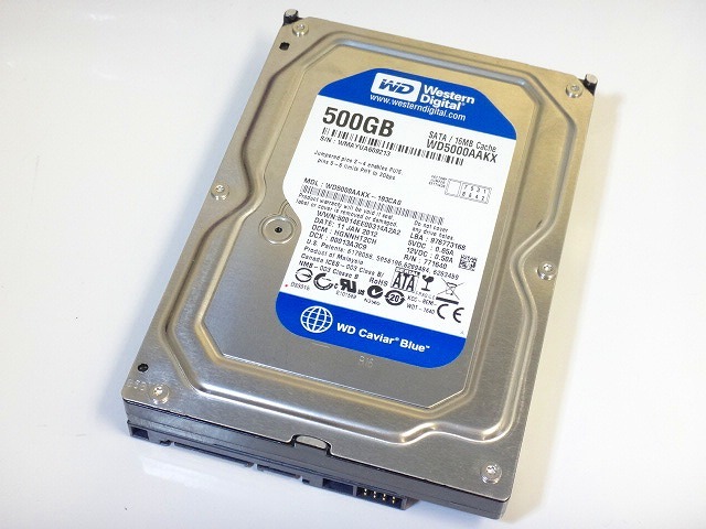 T50G046●【検査済】中古ハードディスク Western Degital WD5000AAKX 500GB SATA 3.5インチ_画像1