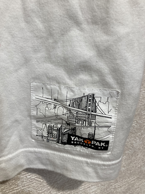 ★【YAKPAK：ヤックパック】迷彩ボックスロゴプリント 半袖Tシャツ sizeLL/ホワイト_画像5