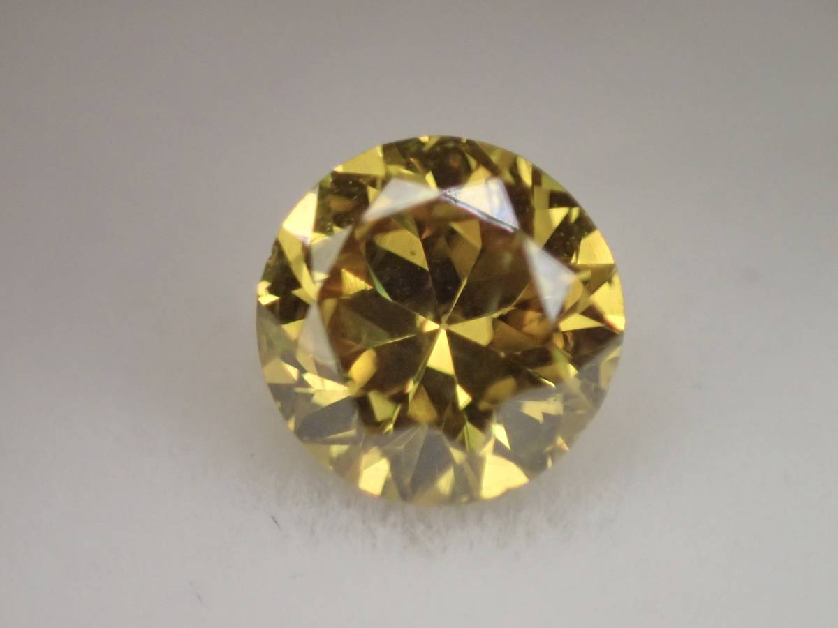 0.373ct FANCY DEEP YELLOW diamond fancy SI2 0.3ct loose round diamond loose yellow diamond 