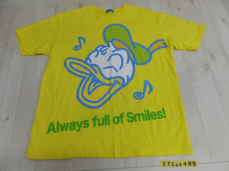 〈送料280円〉東京 DISNEY RESORT ディズニー メンズ ドナルド 3L 大きいサイズ ついに再販開始 注文後の変更キャンセル返品 半袖Tシャツ ビッグプリント 黄色青