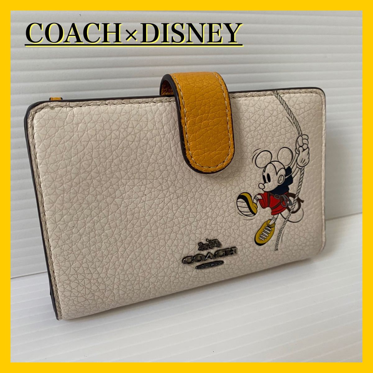 Paypayフリマ Coach コーチ 財布 折り財布 ディズニー ミッキー Disney