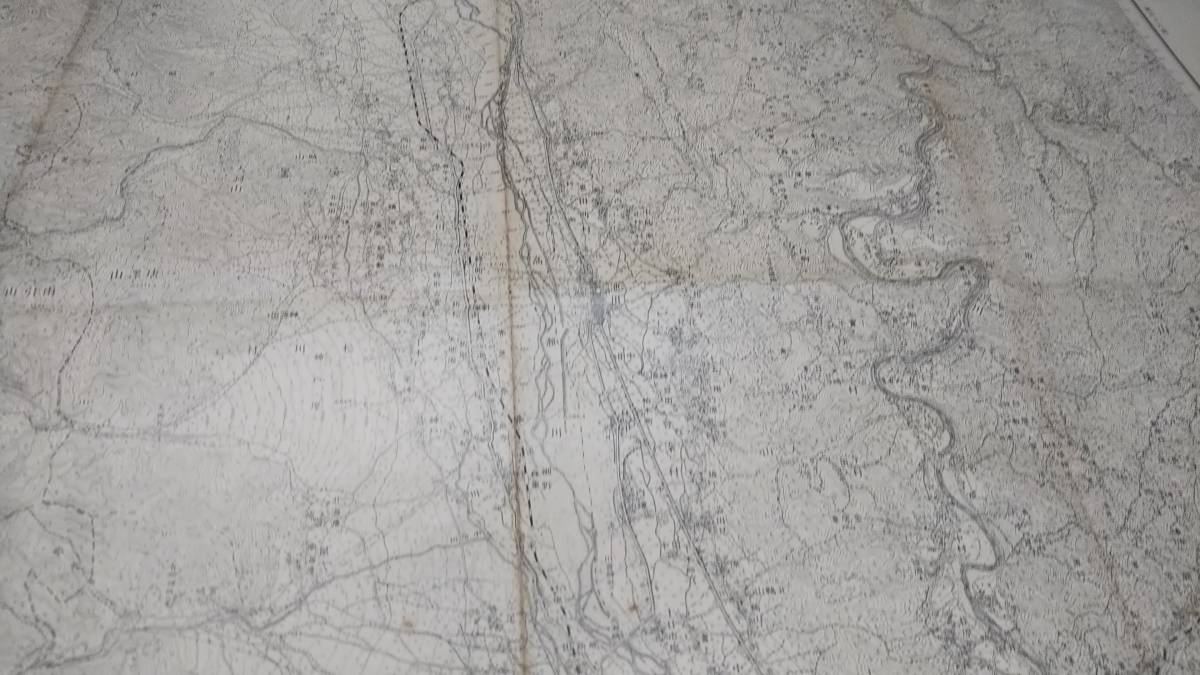 古地図 　池田　長野県　地図　資料　46×57cm　　明治43年測量　　大正8年印刷　発行　_画像2