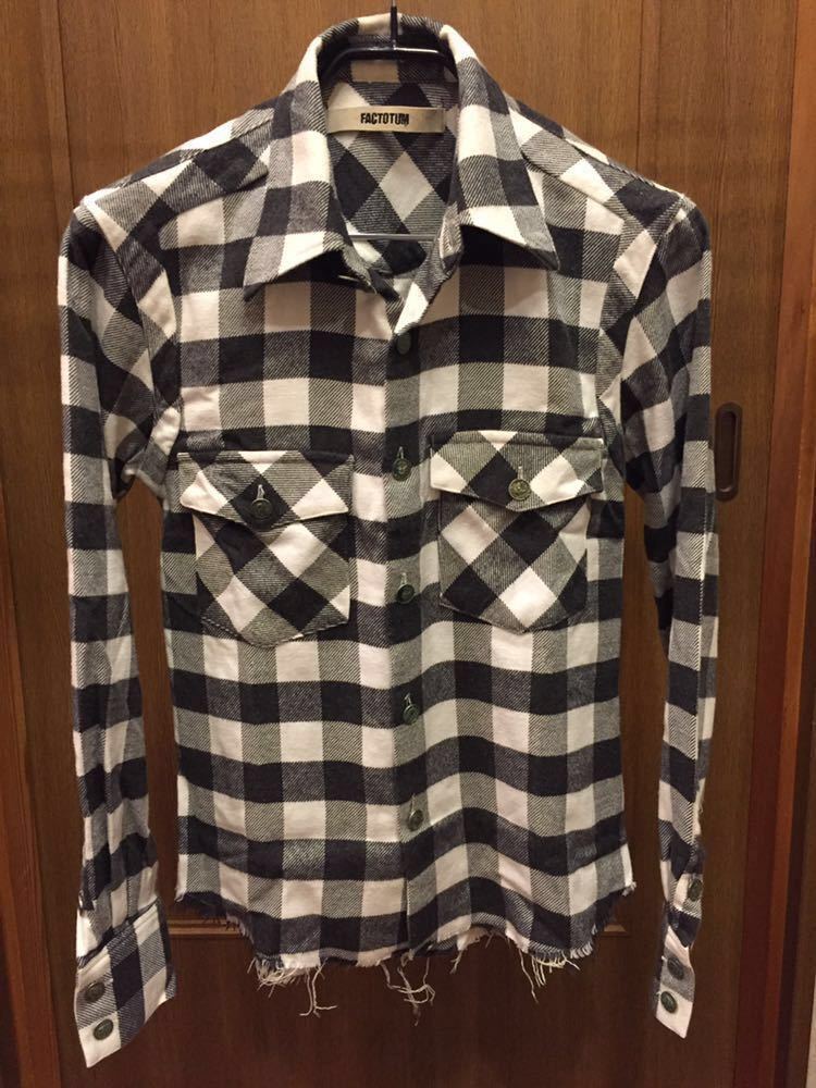 FACTOTUM ファクトタム 長袖チェックシャツ size44 / ネルシャツ