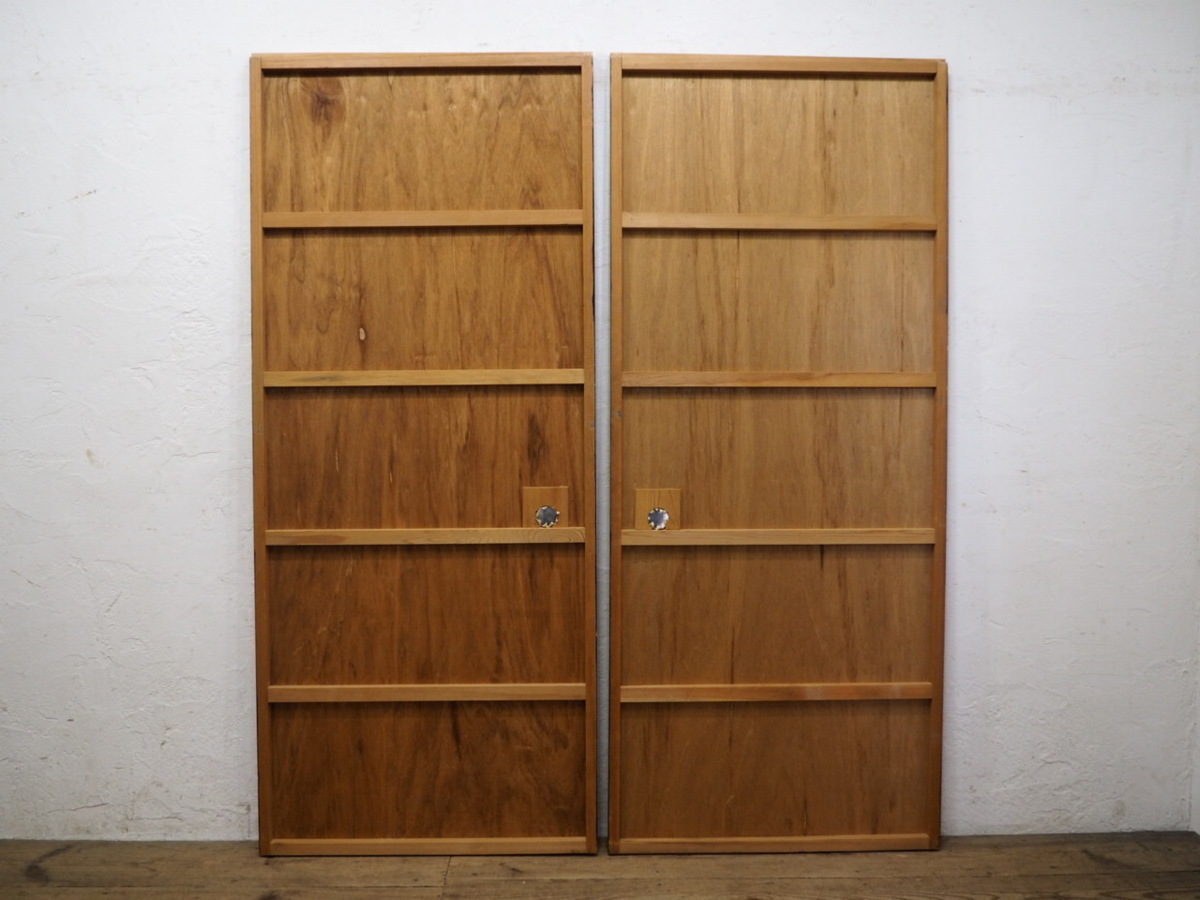 taV120*[H180,5cm×W76cm]×2 sheets * old shop . pavilion. large one side .* fittings fusuma sliding door sash old Japanese-style house block shop reform retro L pine 