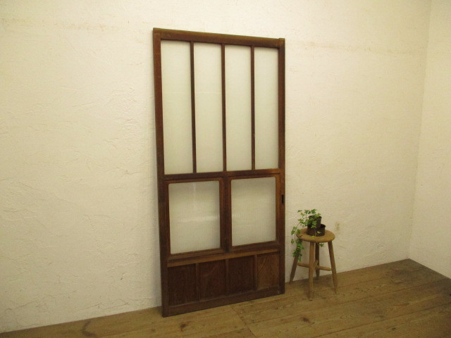 タA987◆【H177cm×W88cm】◆アンティーク◆レトロな古い木製ガラス戸◆町屋カフェ建具引き戸古民家L下