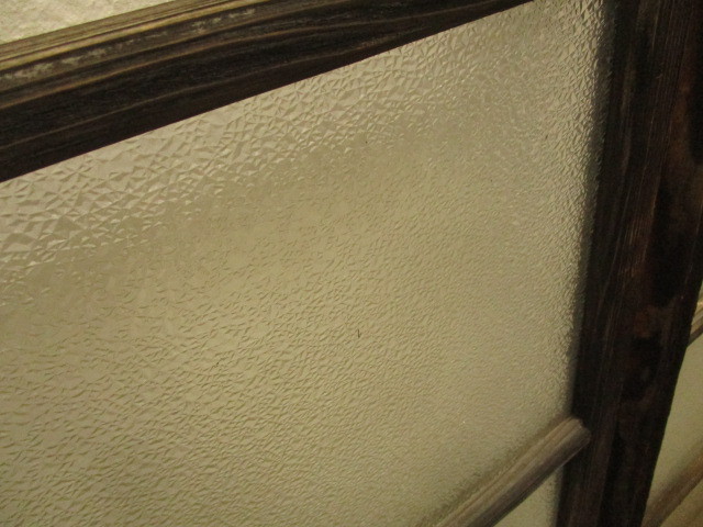 taK703*(3)[H121,5cm×W89cm]×2 sheets * antique * diamond glass. old wooden sliding door * fittings sash old Japanese-style house reproduction block shop Showa era K.1
