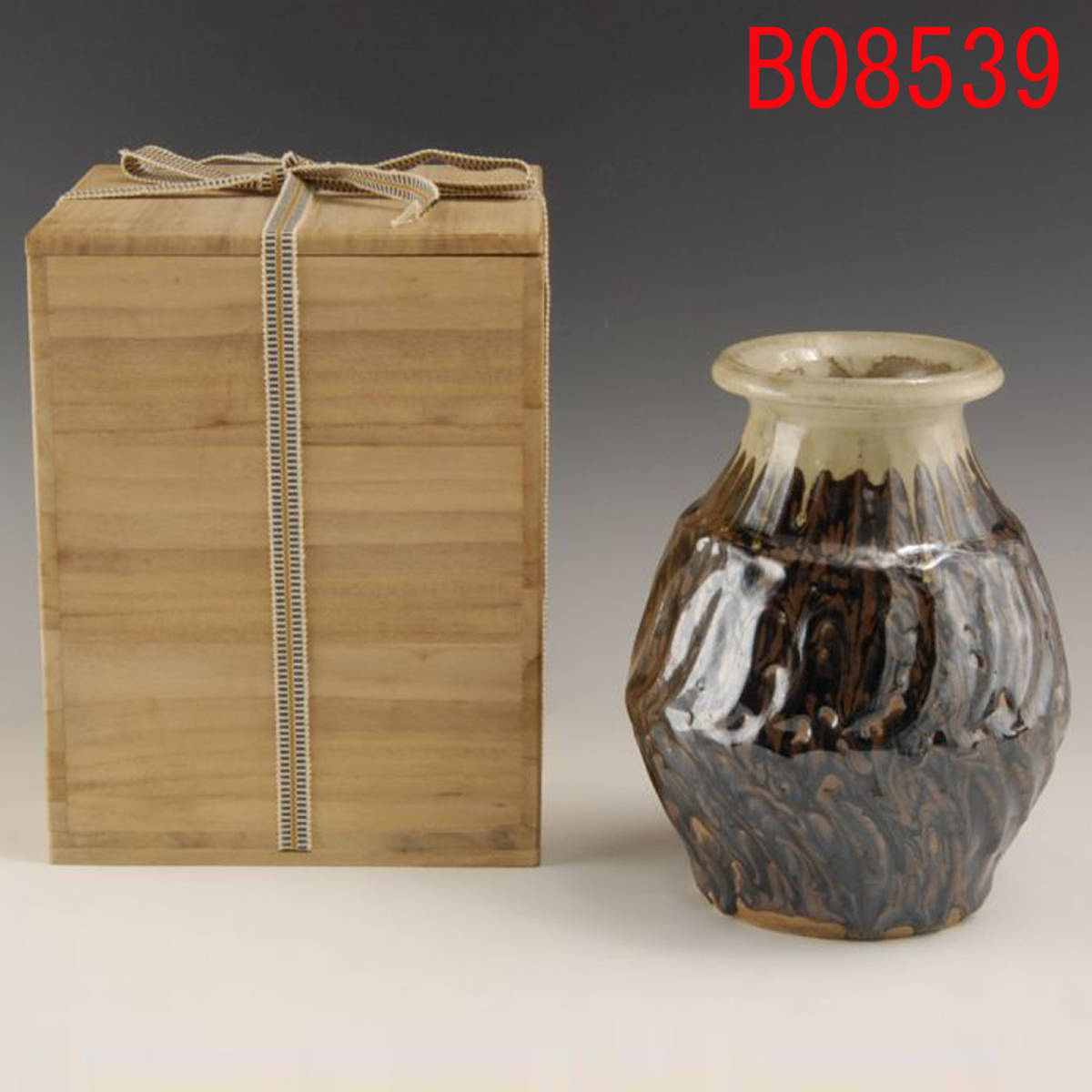 B08539 佐久間藤太郎 天目切子花瓶:真作 | trentino.edu.pe