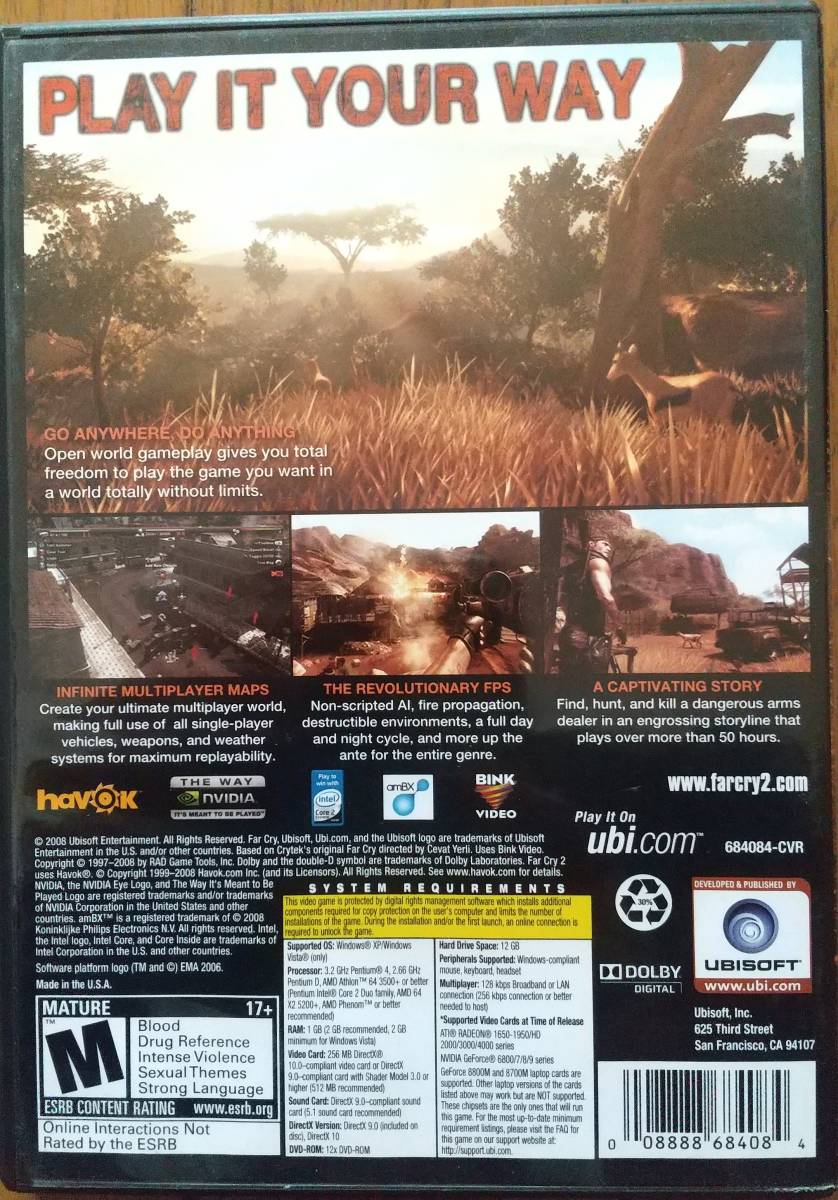 ★レア Windows用PCゲーム 【Farcry 2】 ☆ 動作確認済み_画像3