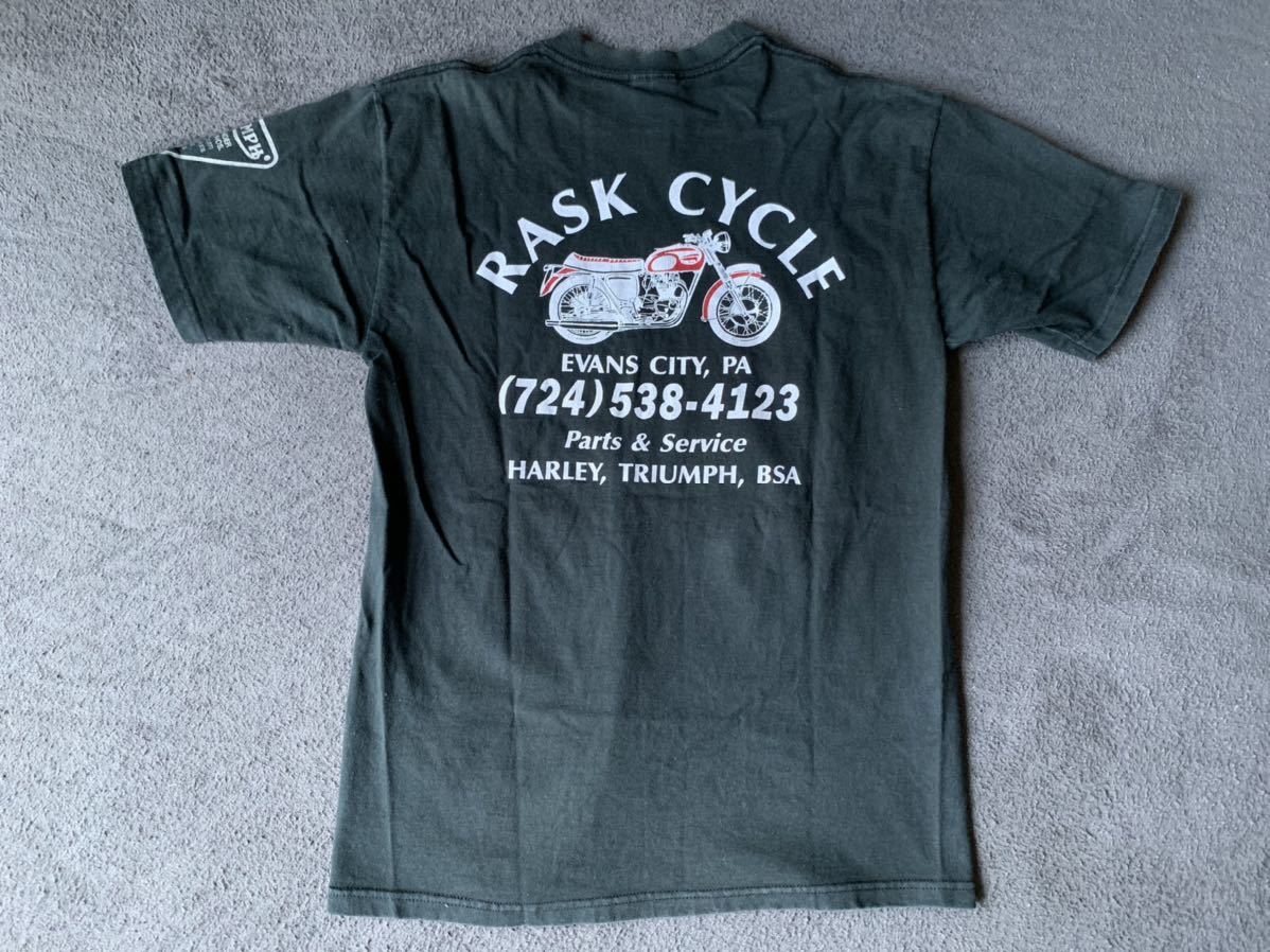 90s triumph ビンテージ Tシャツ トライアンフ rask cycle vintage_画像7