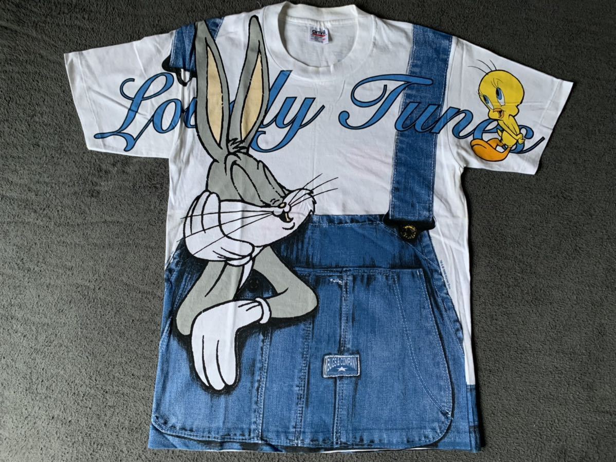 90s LOONEY TUNES ルーニーチューンズ ビンテージ Tシャツ vintage USA製 アメリカ製 warner disney 騙し絵 アメコミ_画像2