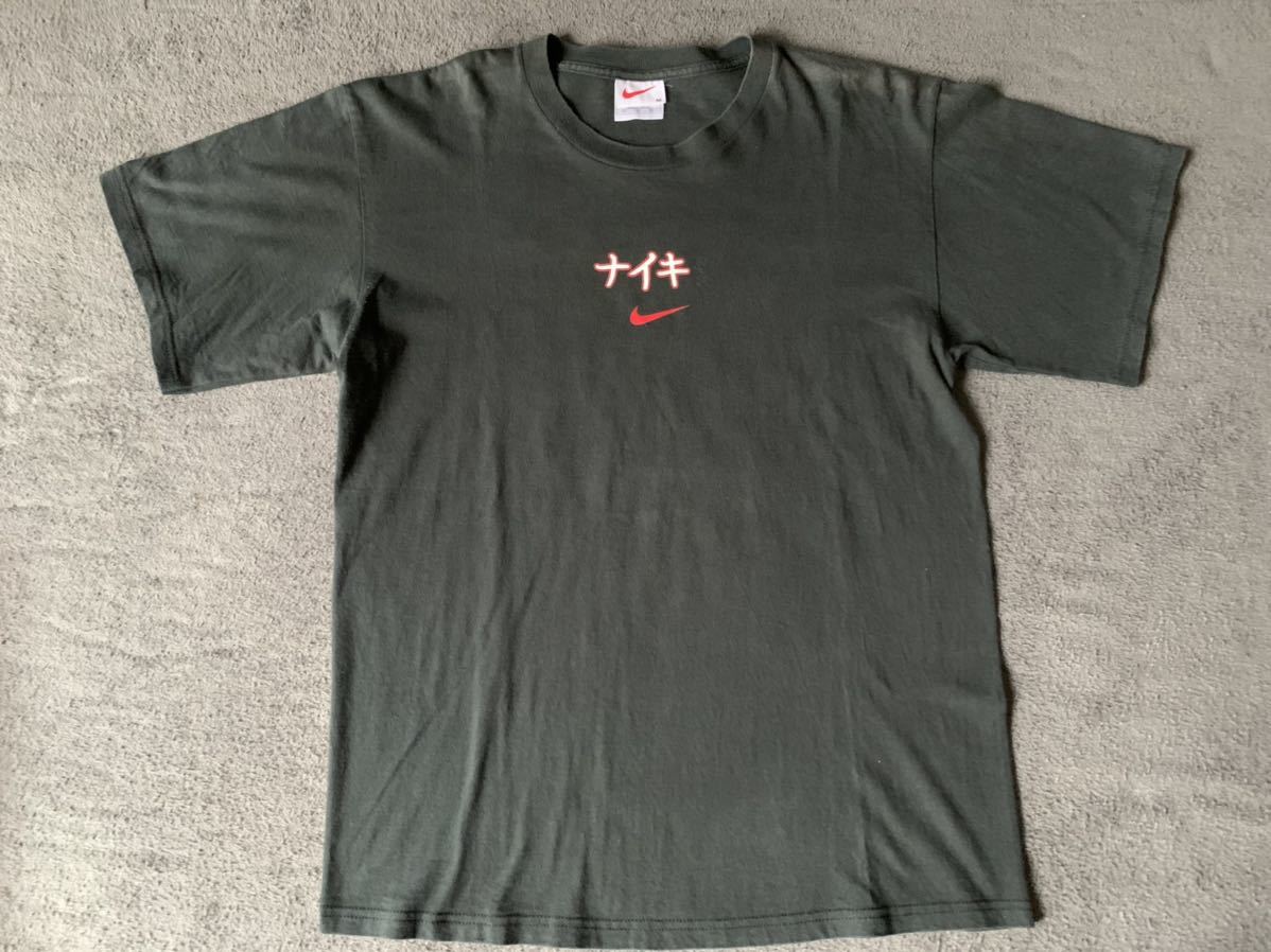 90s ナイキ ビンテージ Tシャツ nike センターロゴ カタカナ 漢字 