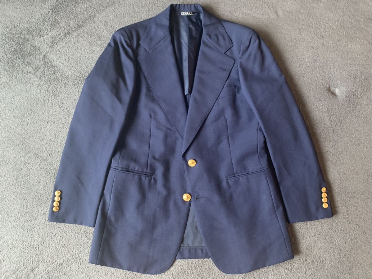 極上 70s 初期 大文字タグ POLO RALPH LAUREN 金ボタン 紺ブレ ラルフ ビンテージ vintage アイビー トラッド RRL_画像1