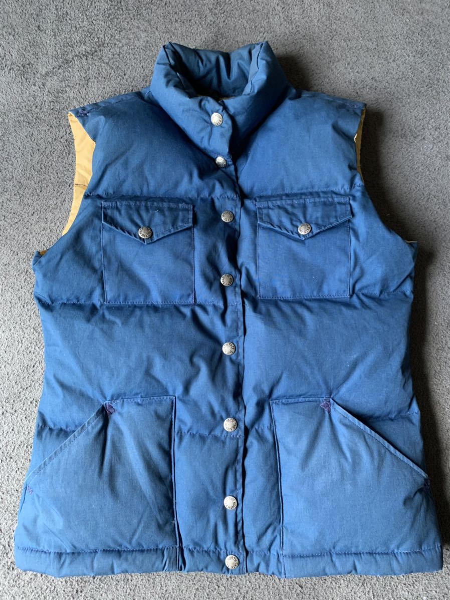 80s THE NORTH FACE 茶タグ USA製 ダウンベスト ノースフェイス アメリカ製 vintage ビンテージ レディース