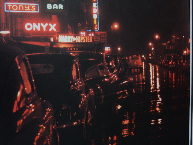 The night scene 52nd street-NY/ Late'40s/I/アートピクチャー額装/レトロビンテージ/インテリア/壁飾り/ギフトの画像3