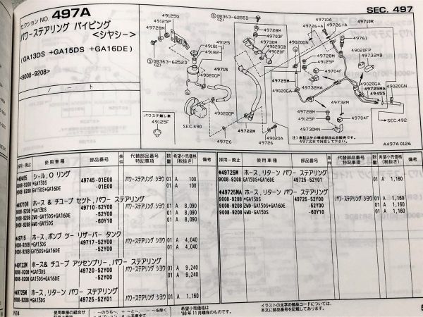 ◆◆◆パルサー GTI-R N14 N14/FN14/EN14/HN14/SN14/FNN14/RNN14 純正パーツカタログ 【保存版】 99.01◆◆◆の画像4