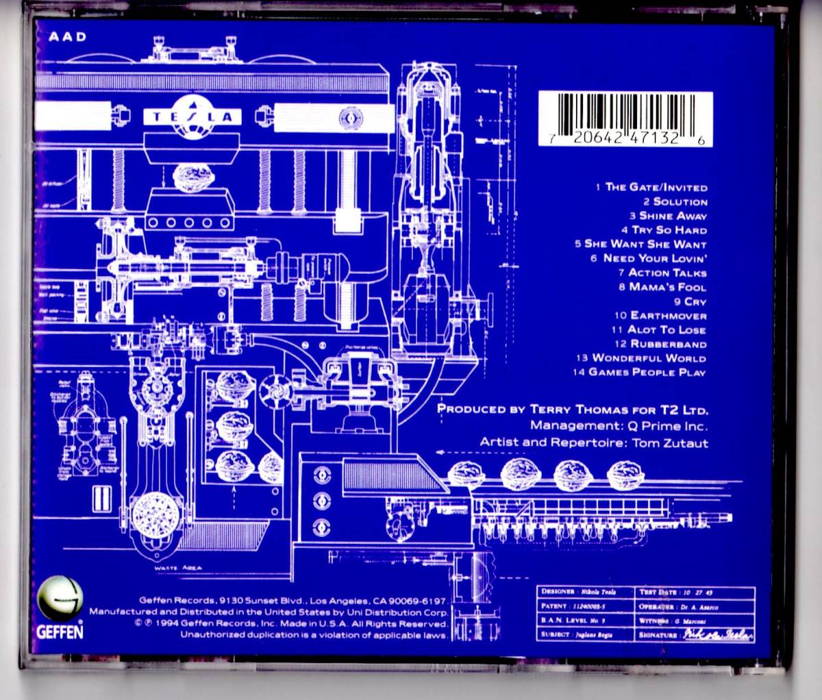 Used CD 輸入盤 テスラ Tesla 『バスト・ア・ナット』 - Bust a Nut (1994年)