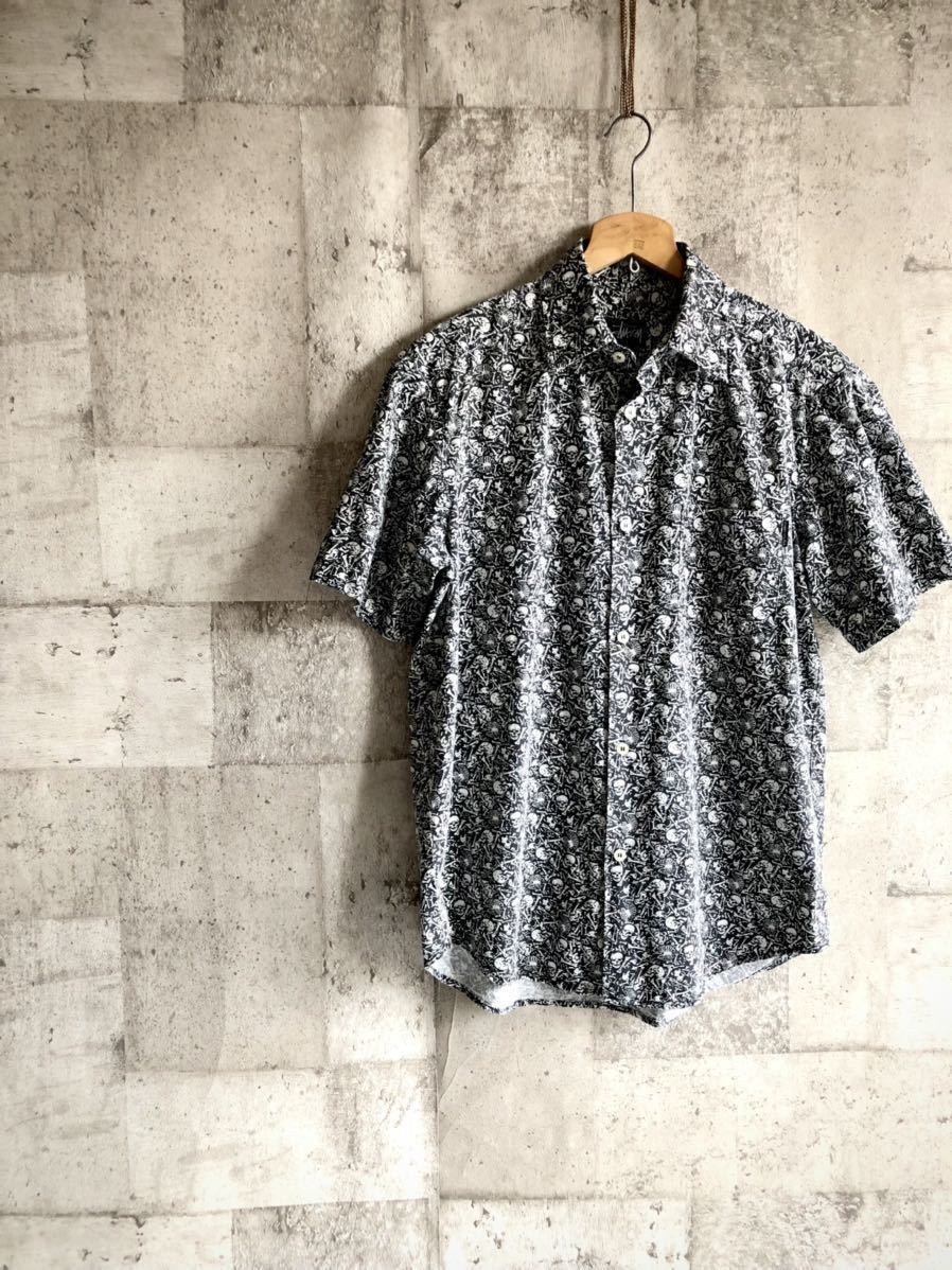 レア 90s USA製 STUSSY ステューシー スカル柄 総柄プリント レア 90s USA製 STUSSY ステューシー スカル柄 総柄プリント
