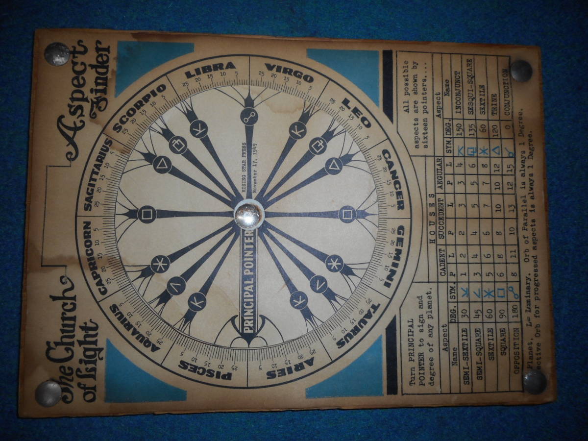  antique, astronomy calendar . paper, heaven body ..,1949 year about [ yellow road 12 star seat planet table record ] star seat table record Astronomy, Star map, Planisphere, Planets