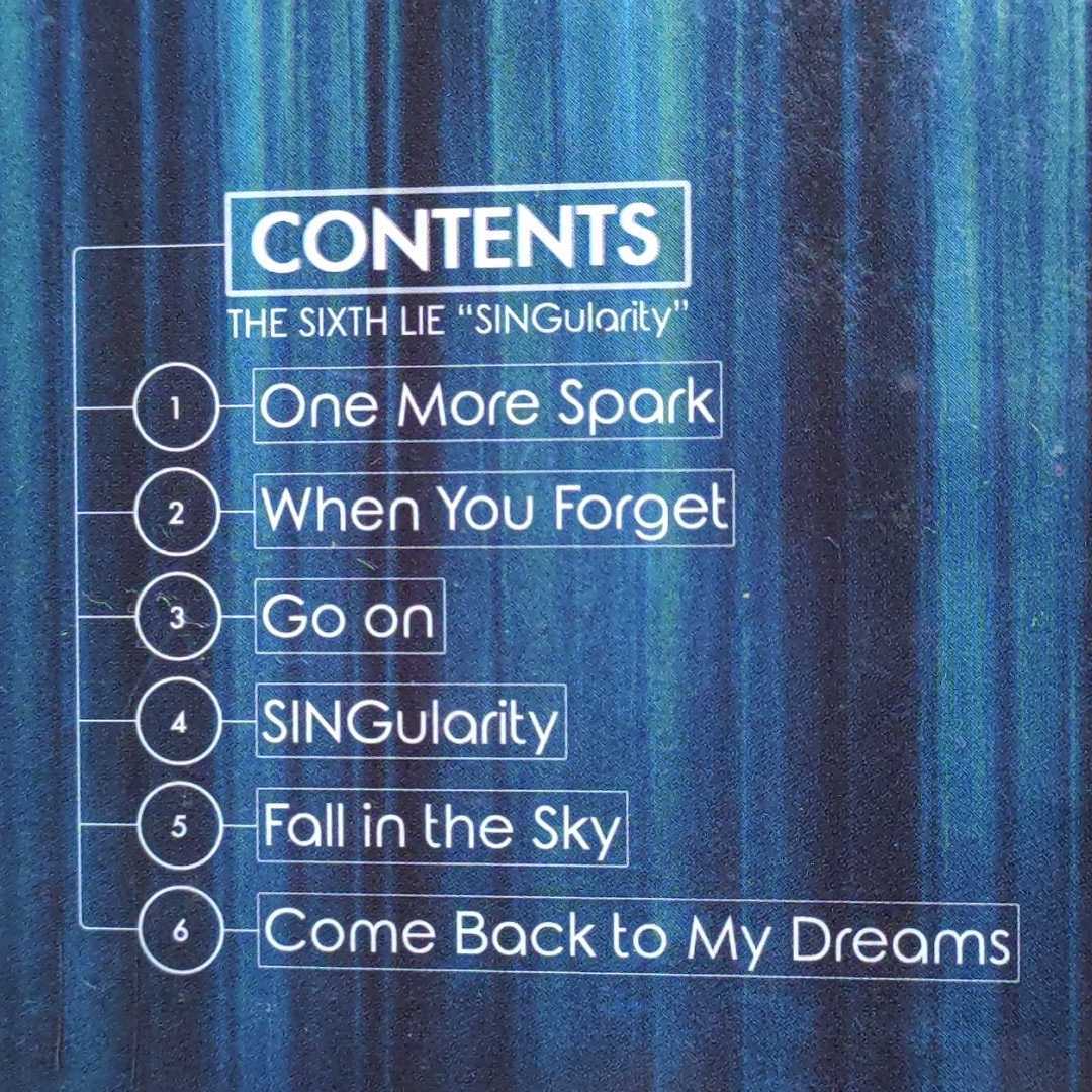 THE SIXTH LIE「SINGularity [ENGLISH EDITION]」輸入盤CD One More Spark When You Forget Io on Fall in the Sky Come back to My Dreams